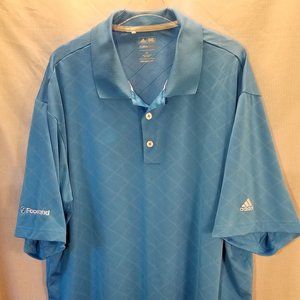 Adidas Climacool Golf Polo Men's Sz XL Blue Foodland Emblem